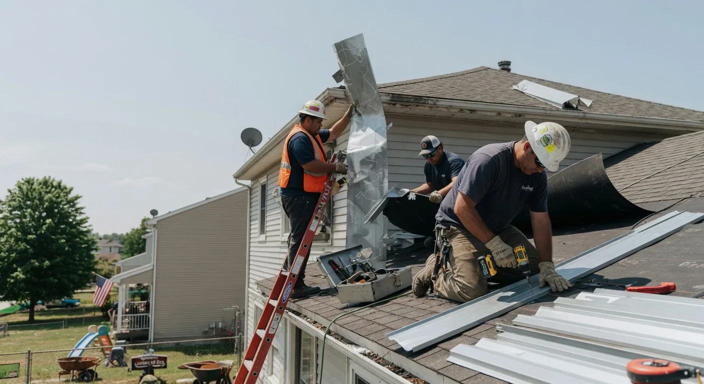 Storm Damage Metal Roof Repair in Rivesville, WV